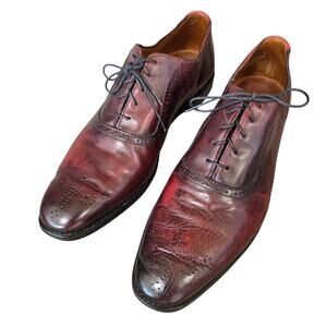 ALLEN EDMONDS Cornwallis Men Leather Brown Adelaide Oxford Brogue Shoes US 13 D